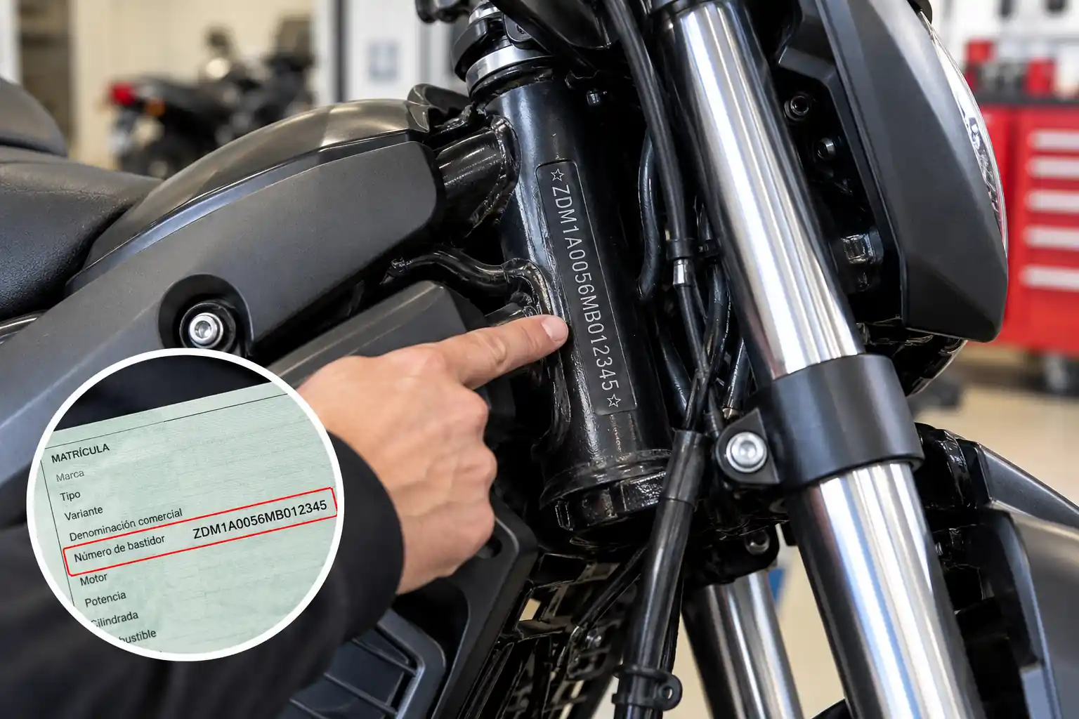 Número de bastidor de la moto dónde está y por qué te lo pedimos siempre